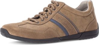 Gabor Sneaker PIUS GABOR, Herren, Gr. 7,5 (41), braun (hellbraun), Lederimitat, Veloursleder, Schuhe Sneaker, Freizeitschuh, Halbschuh, Schn&uuml;rschuh mit Logo