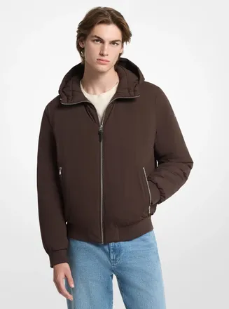Michael Kors Brunson Nylon Hooded Bomber Jacket