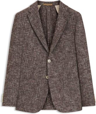 BOSS Slim-fit blazer in micro-patterned fabric
