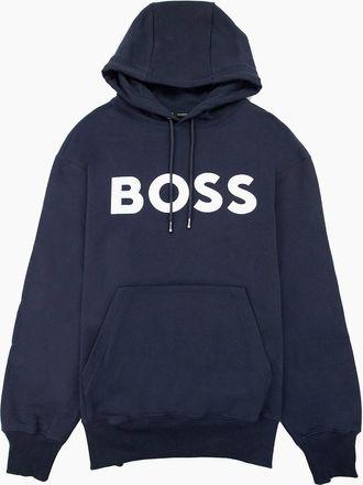 HUGO BOSS Mens Hugo Boss Sullivan 08 Hoodied Sweatshirt Navy 404 - Black - Size: 44
