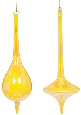 Mark Roberts Elegant Swirl Finial Ornament, Set of 6 in Yellow at Nordstrom