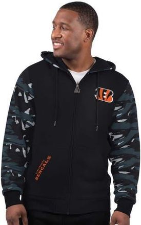 Starter Mens Starter Black Cincinnati Bengals Thursday Night Gridiron Full-Zip Hoodie at Nordstrom, Size Medium