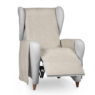 Eysa Funda de sill&oacute;n 1 plaza beige r&uacute;stico 55 cm