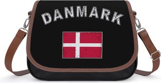 Generic Denmark Flag Small Womens Crossbody Bags Shoulder Handbag with Adjustable Strap for Travel
