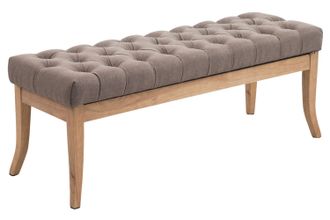 Clp Clp - Banco Recibidor Ramses En Tela & Madera Clara Gris Topo 120 Cm