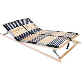 vidaXL Base De Lamas Marr&oacute;n 140 X 190 Cm Madera De Haya Maciza Vidaxl
