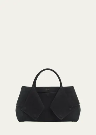 Toteme Mercer Nubuck Leather Top-Handle Bag