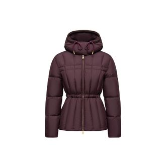Moncler Moncler Estom Vertical-quilted Hooded Short Down Jacket, Women, Purple, Size: 00