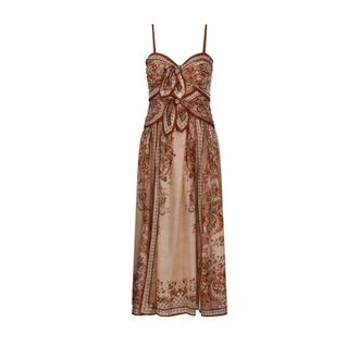 Zimmermann Aster Scarf Midi Dress - female - Zimmermann - Midi Dresses - Multicolor - M - Dresses