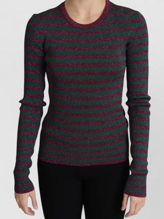 Dolce & Gabbana striped slim-fit crew-neck sweater