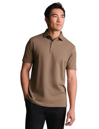 CHARLES TYRWHITT Short Sleeve Cotton Stretch Smart Pique Polo in Camel at Nordstrom, Size Xx-Large