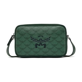 MCM Lucht Schoudertas in Lauretos - Dames - Tassen - Groen - Maat: ONE Size Katoen
