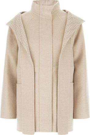 Fendi Sand wool blend parka - Neutrals