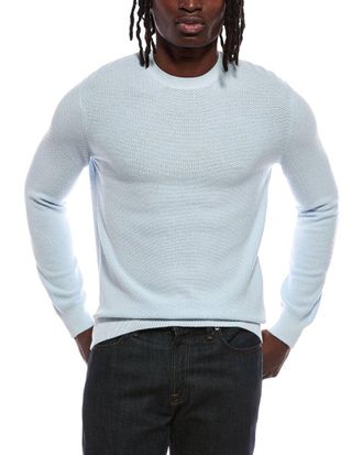 Vince Geo Jacquard Wool & Cashmere Crewneck Sweatshirt