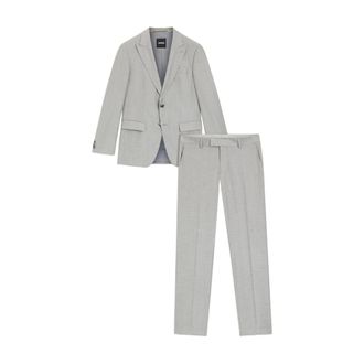 HUGO BOSS Hugo, Single Breasted Suits, male, Gray, Size: 2XL Huge Suit
