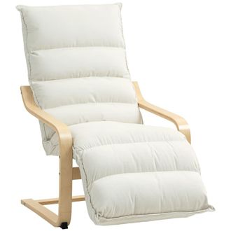 HOMCOM Sill&oacute;n de sal&oacute;n 67x114x105 cm crema