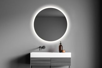 Bathstage Bathstage - 68035 B-953 Espejo Led Retroiluminado 100 Cm Redondo &Aacute;cido Canto Pulido - Ref: Bs-68035
