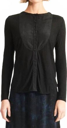 Raquel Allegra Silk Elia Top In Black