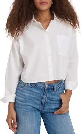 Alex Mill Cropped Button Front Shirt in White at Nordstrom Rack, Size X-Large
