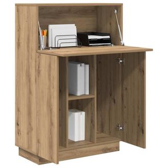Berkfield Home Modern Artisan Oak Writing Desk Artisan oak Particle board Medium in Brown