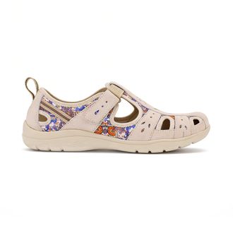 Free Spirit Cleveland Womens Casual Shoes Parchment Multi - Beige Leather - Size UK 6
