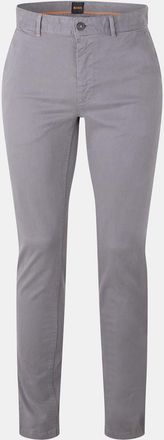 HUGO BOSS Mens Solid Patterned Slim Chinos in Dark Grey - Size 29W/34L