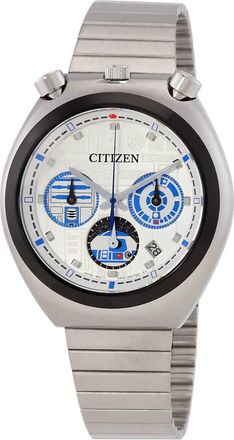 Citizen R2-D2 Star Wars Chronograph Quartz Silver Dial Unisex Watch AN3666-51A