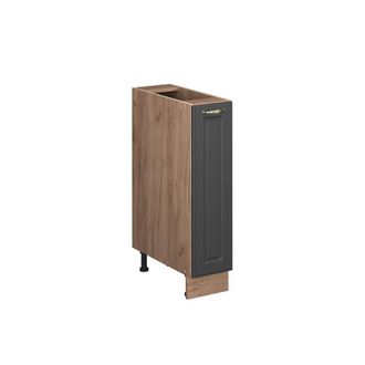 Vicco Mueble De Botica Fame-line, Antracita-oro Landhaus/roble Dorado, 20 Cm Sin Encimera, Vicco