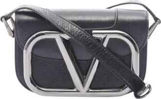 Valentino Pre-owned Supervee Leren Schoudertas - Dames - Vintage Schoudertas - Zwart - ONE Size - Leer - Vintage