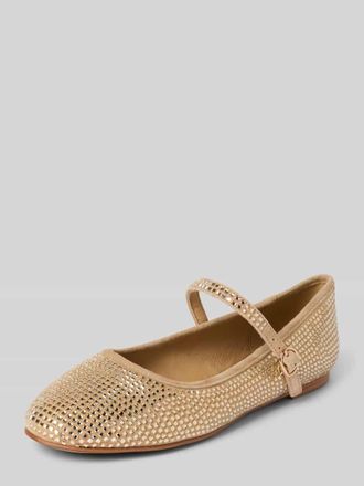 Alma En Pena Ballerinas mit Ziersteinbesatz in Sand, Gr&ouml;&szlig;e 39