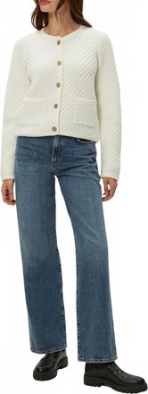 Michael Stars Cera Honeycomb Cardigan In Ivory