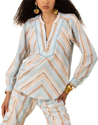 Hale Bob Hale Bob Karla Long Sleeve Linen Top