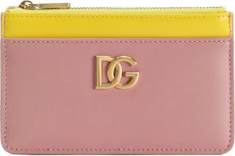 Dolce & Gabbana Portacarte con placca DG - Rosa