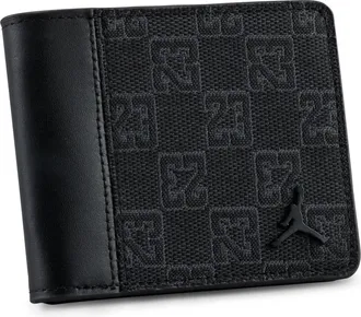 Nike Jordan Mens Monogram Bifold Wallet in Black | MA0934-023