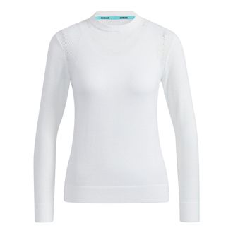 adidas (WMNS) adidas Play Green Pullover Sweater Asia Sizing White HA5845