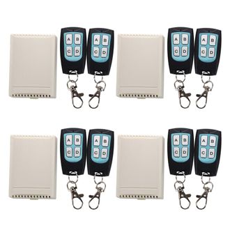 OEM 4 Interruptores Inal&aacute;mbricos Rf De 4 Canales Y 12 V Con Alcance De 200 M Y Control Remoto (2 Transmisores + Receptor)