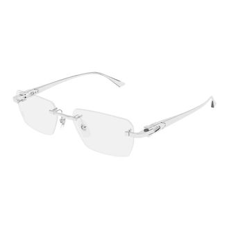 Cartier Rechthoekige Bril - Heren - Accessoires - Grijs - Maat: 57 MM