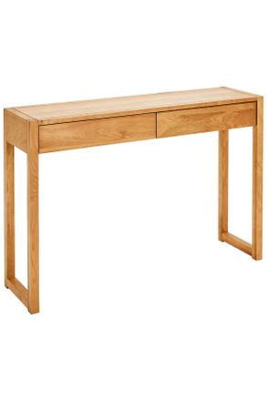 MID.YOU Mid.you Konsolentisch, Naturfarben, Holzwerkstoff, furniert, massiv, 2 Schublade(n) Schubladen, 33x80x120 cm, Wohnzimmer, Wohnzimmertische, Konsolenti