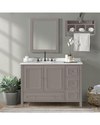 Alaterre Furniture Williamsburg 3Pc Wooden Bathroom Vanity Set