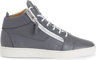 Giuseppe Zanotti Kriss mid-top sneakers - men - Leather/Rubber/Fabric - 41 - Grey
