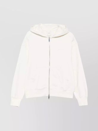 Calvin Klein ribbed finish hooded zip-up sweater