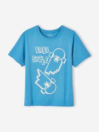 Vertbaudet Jungen T-Shirt hellblau+hellgrau