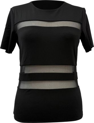 Alexander Wang T Alexander Wang Mesh Accent T-shirt in zwart rayon