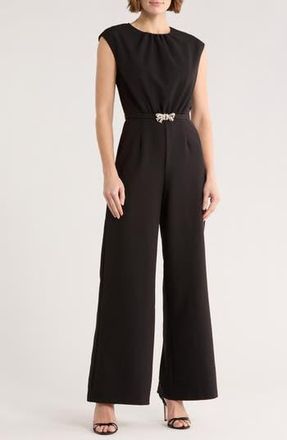 Ted Baker Anya Belted Jumpsuit in Rich Black at Nordstrom Rack, Size 14
