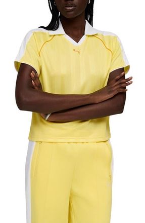 Puma T7 Relaxed Soccer Polo in Lemon Meringue at Nordstrom, Size X-Small