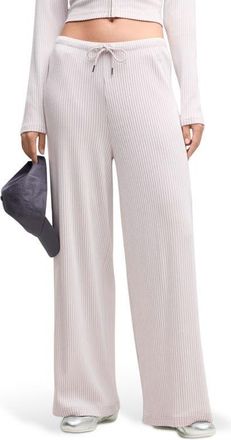 Puma Ribbed Wide Leg Pants in Misty Pink Heather at Nordstrom, Size X-Small