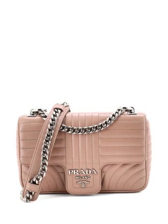 Prada Chain Flap Shoulder Bag Diagramme Quilted Leather Medium crossbody bag - Neutrals