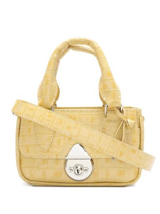 Sarah Chofakian Sarah croc embossed mini bag - Yellow