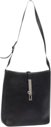 Ferragamo Pre-owned Shoulder Bags, female, Black, Size: ONE SIZE Pre-owned Leather Shoulder Bag