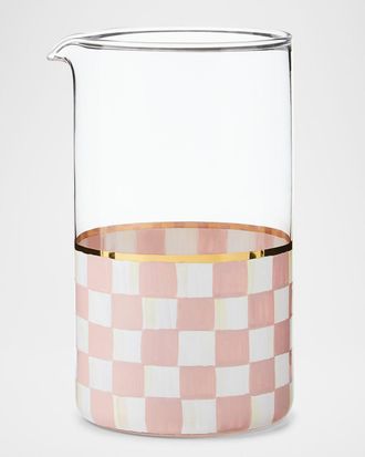 MacKenzie-Childs Rosy Check Mixing Glass